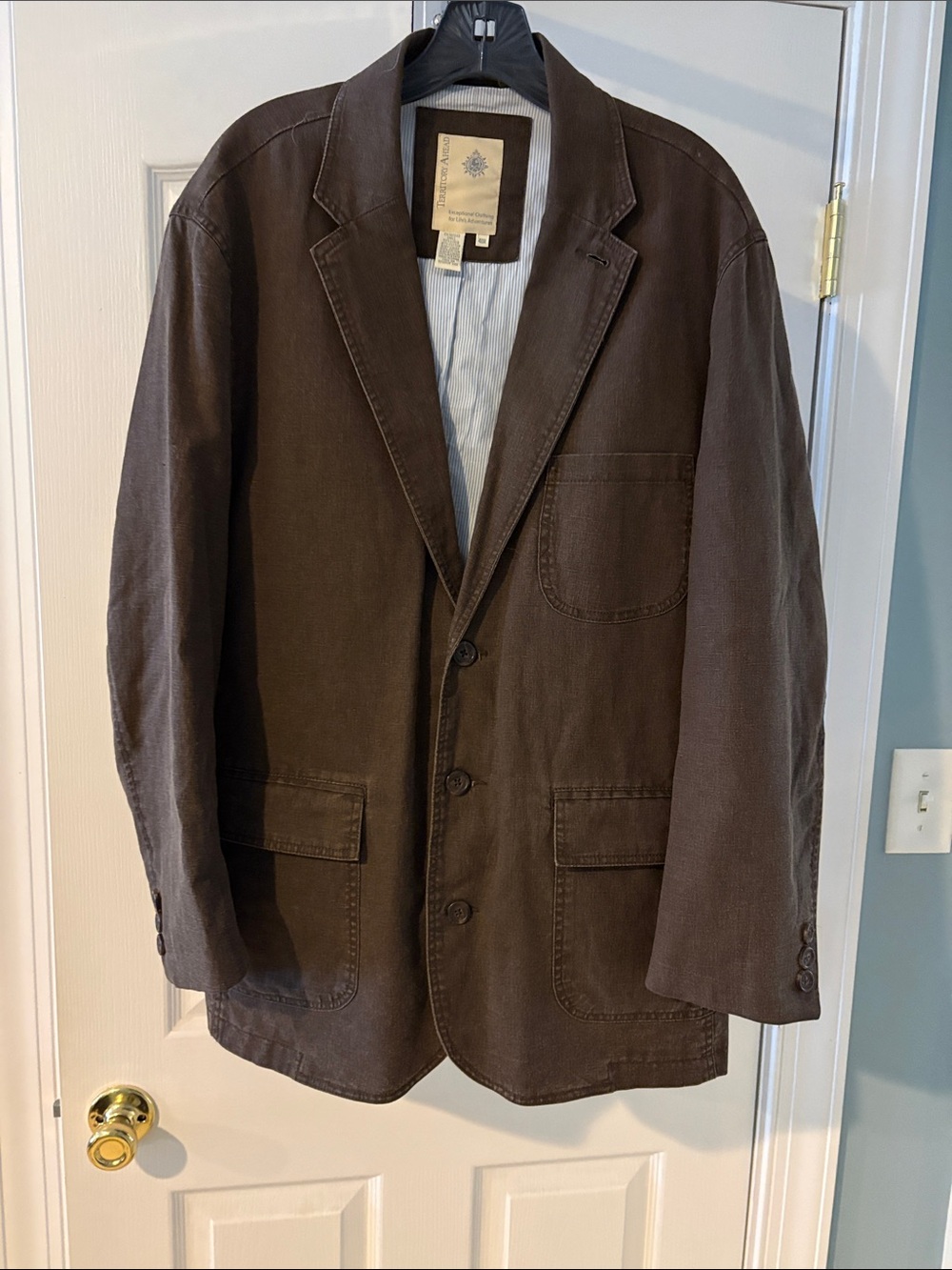 The Territory Ahead Brown Cotton Sport Coat